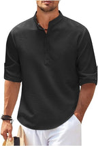 Men’s Lightweight Casual Shirt - Relaxed Fit Black