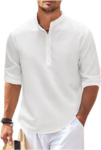 Men’s Lightweight Casual Shirt - Relaxed Fit White