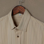 Men’s Vertical Stripe Button-Up Long Saleeve Dress Shirt