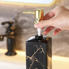 Minimalist Marble Ceramic Soap and Shampoo Dispenser Pump