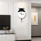 Charming Swinging Cat Wall Clock for Creative Interiors