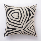 Hommfer – Beige and Black Geometric Tufted Cushion Cover Cushion cover B 45x45cm