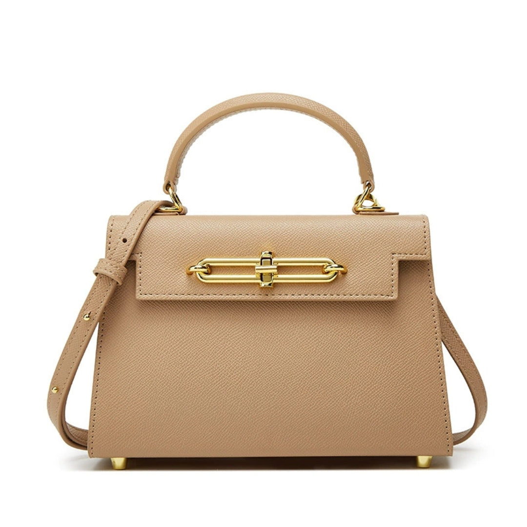 Solis | Women’s Luxe Leather Handbag | Convertible Crossbody Beige