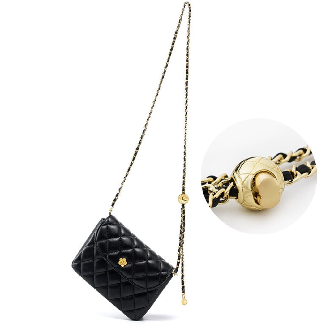 Fumiya | Women’s Luxe Quilted Crossbody | Adjustable Chain