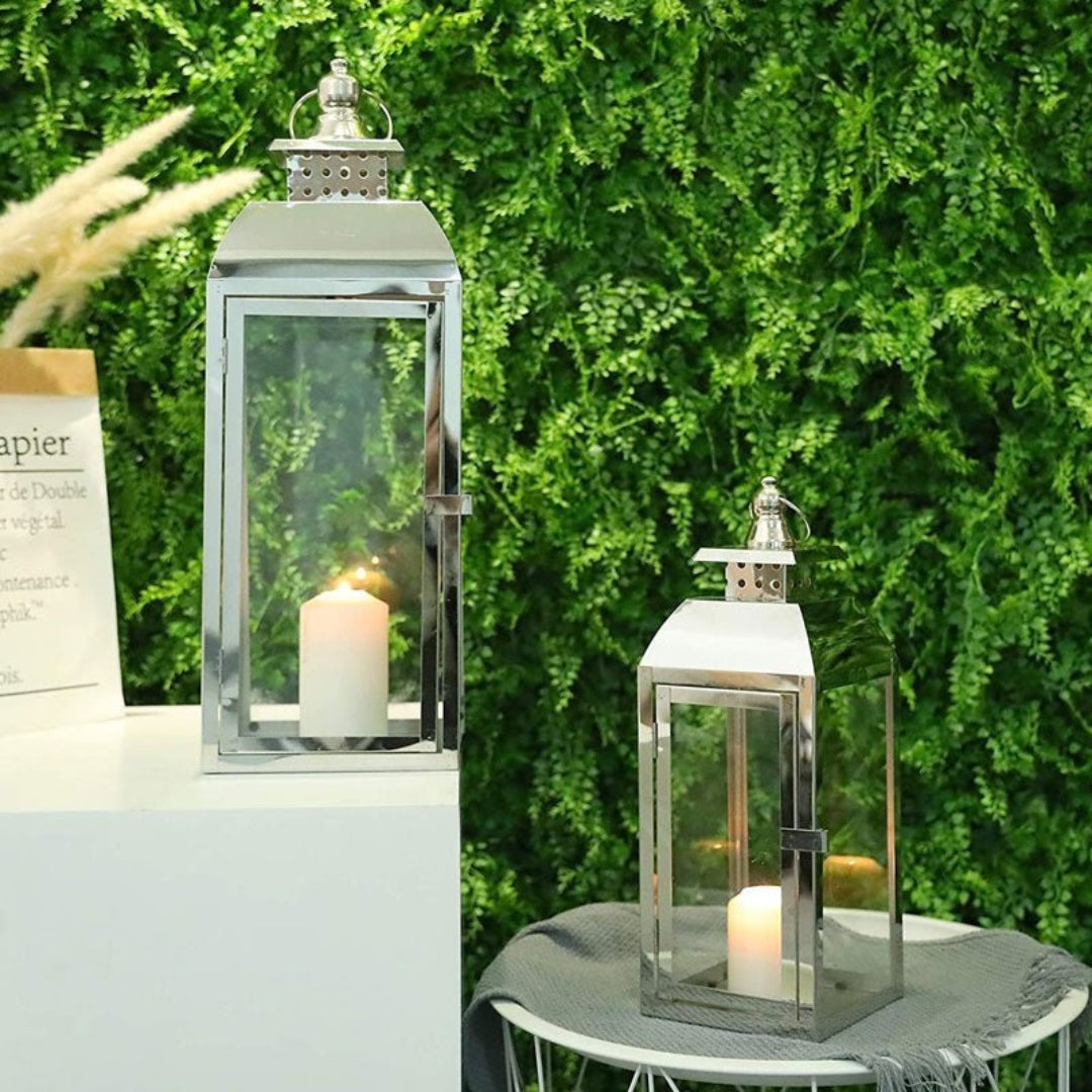 Timeless Stainless Steel Lantern Set | Stylish Room Accent
