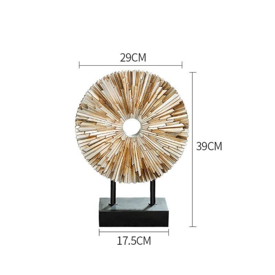 Elegant Round Resin Figurine | Subtle Luxury Home Accent