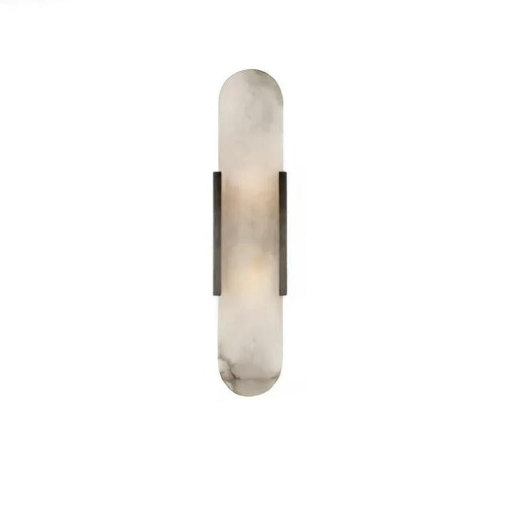 Sculptural Marble Bedside Wall Sconce | Interior Light Decor Black 50cm
