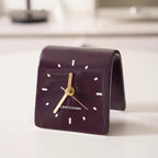 Minimalist Ceramic Desk Clock for Home Office Display Decor Purple