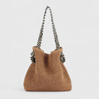 Women’s Bohemian Everyday Shoulder Bag – Relaxed Summer Style Warm Brown