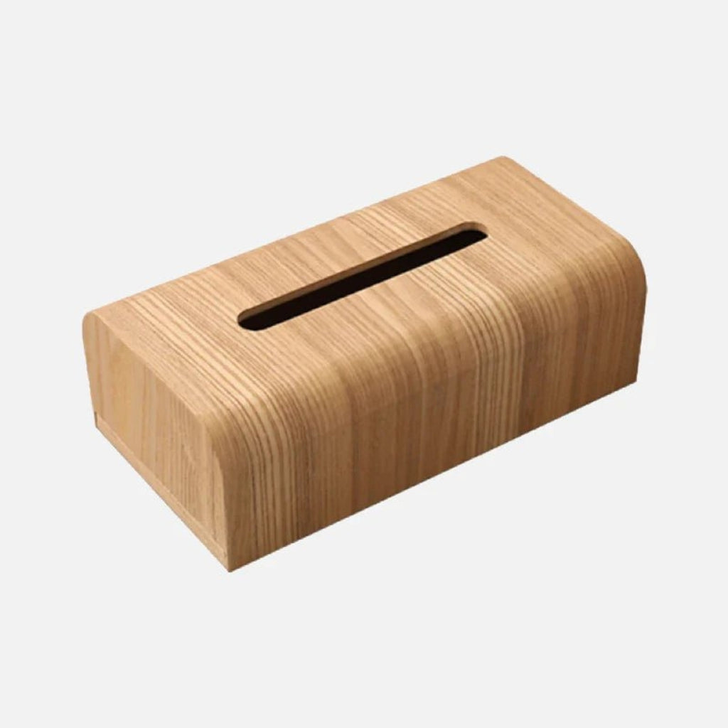 Walnut Wood Tissue Box Beige