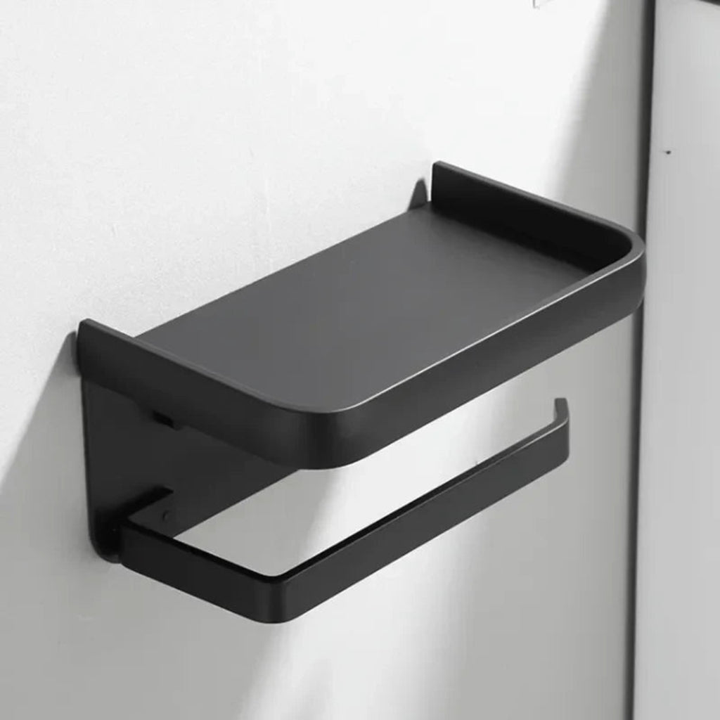 Minimal Toilet Paper Holder | Space Saving Shelf Storage