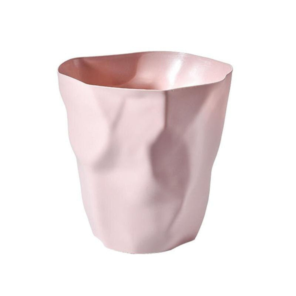 Sculptural Irregular Trash Can | Modern Space Accent Use Pink