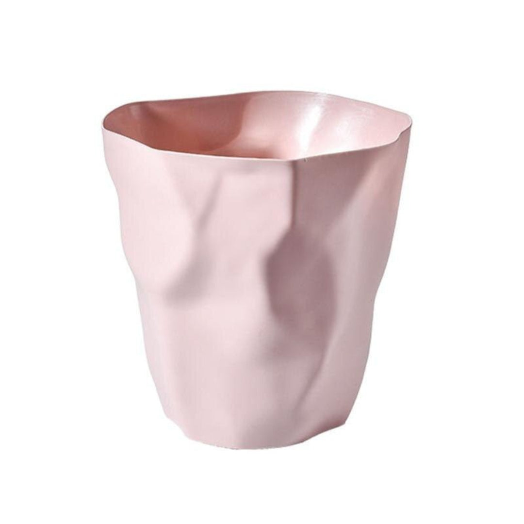 Sculptural Irregular Trash Can | Modern Space Accent Use Pink