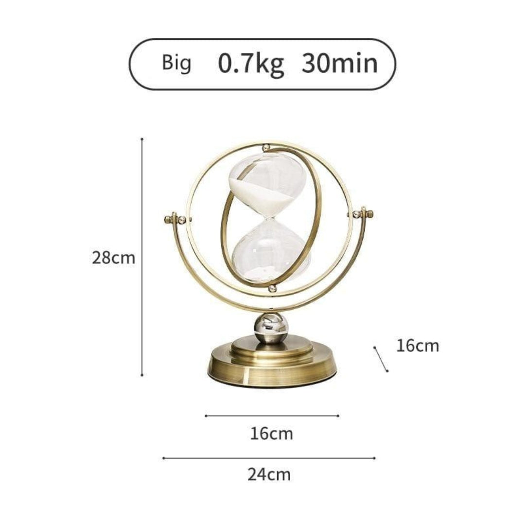 Elegant Metal Hourglass for Refined Living Room Decor Accent