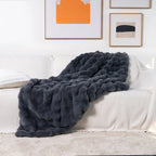 Plush Cozy Throw Blanket for Relaxing Warmth and Comfort Gray