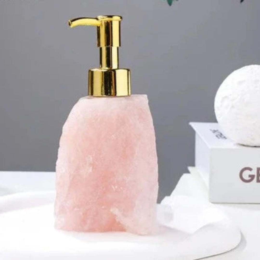 Opalique Handmade Soap Dispenser Luxury Crystal Elegance Pink