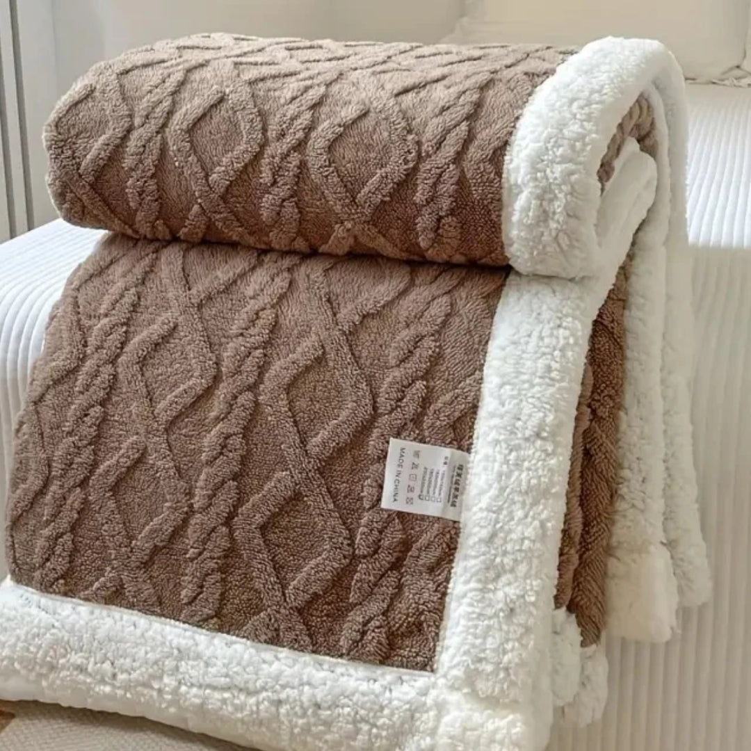 Plush Snuggle Blanket | Cozy Throw Blanket for Home Living Brown