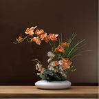 Minimalist Ceramic Dove Vase with Orchid Flower Display Style 1