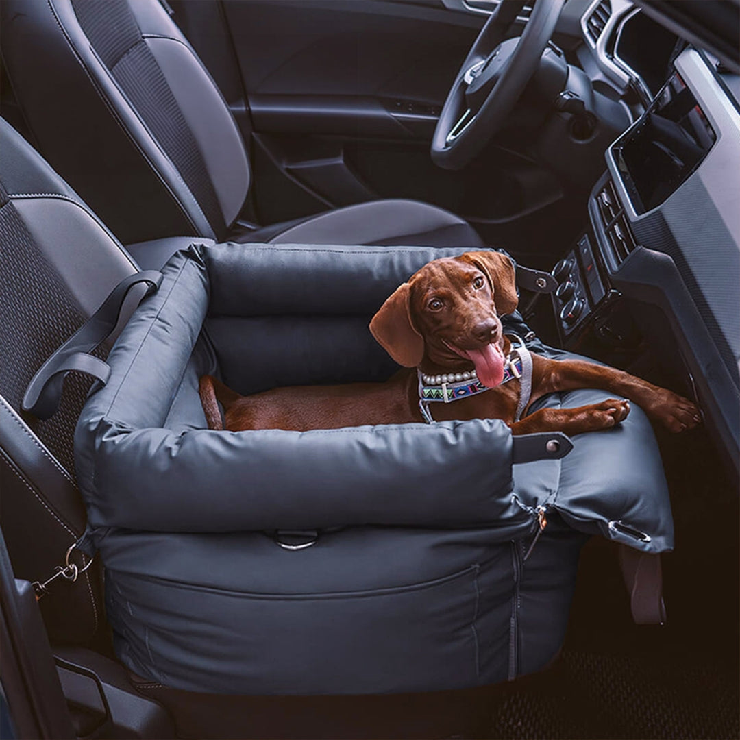 Premium Dog Booster Car Bed | Elevated Safe Ride Comfort