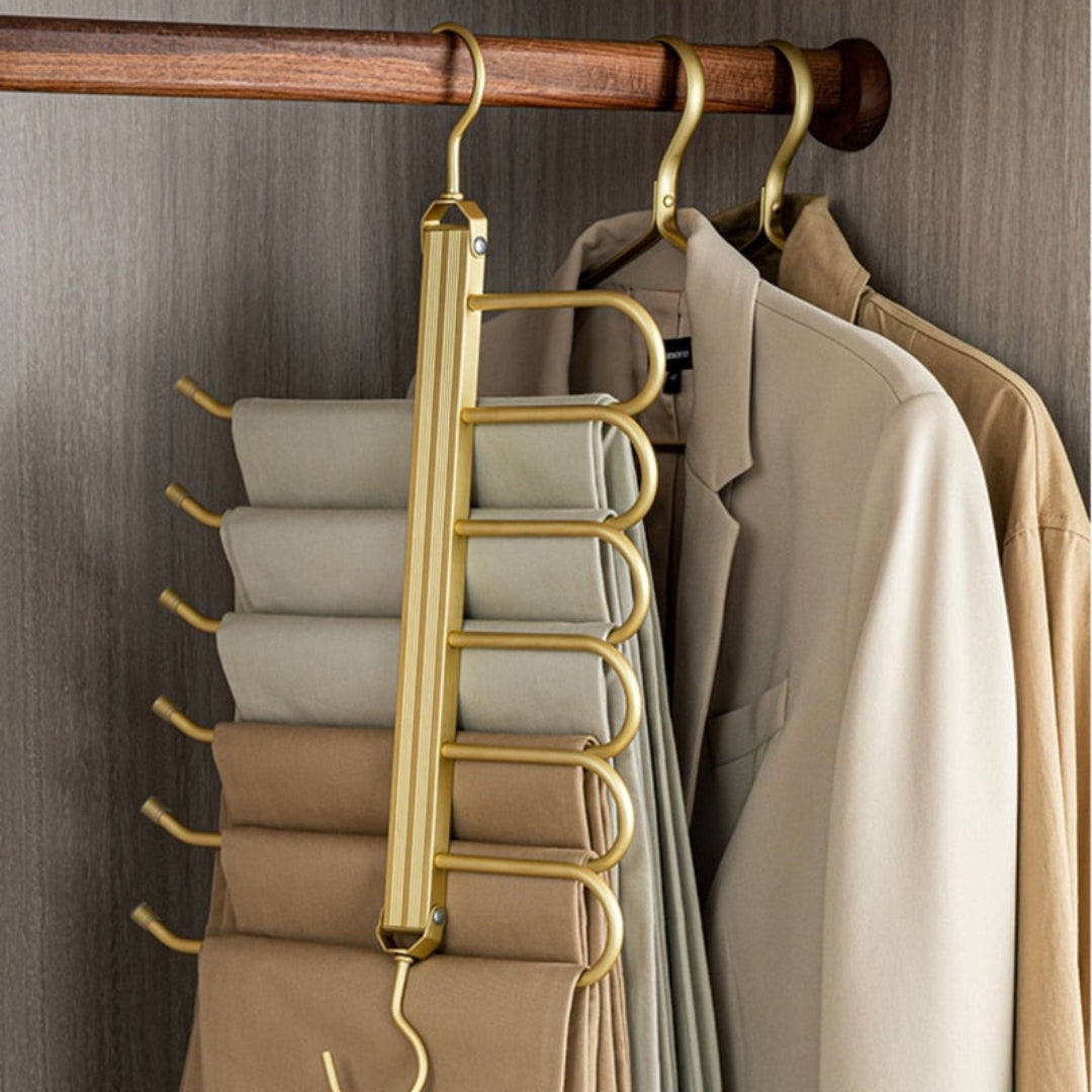 Modern Aluminum Trouser Hanger | Slim Closet Organizer