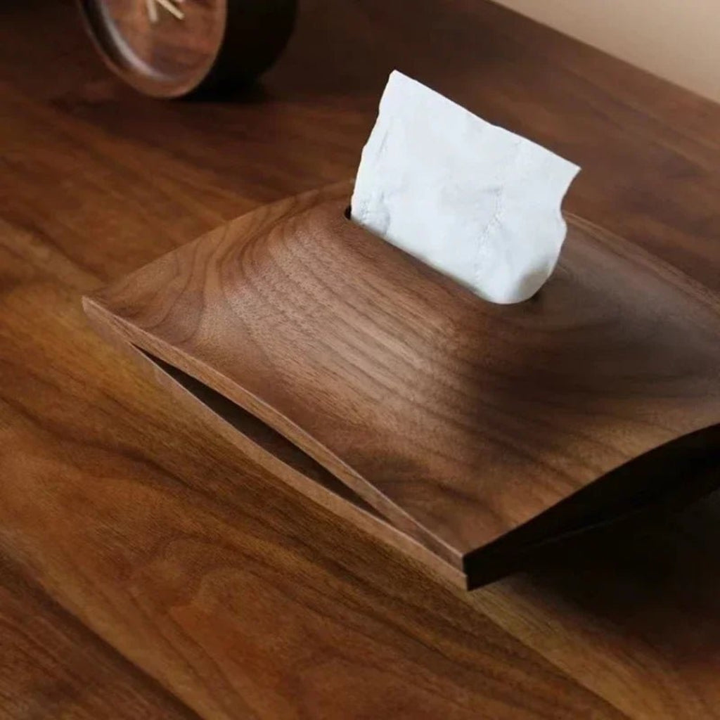 Classic Pine Wood Tissue Box for Interior Spaces