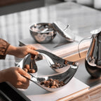 Modern Round Stainless Steel Serving Tray for Living Room