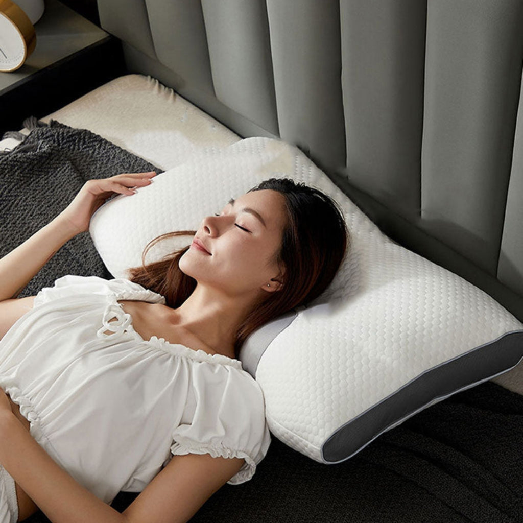 Ergonomic Hybrid Pillow for Back and Side Sleepers Neck