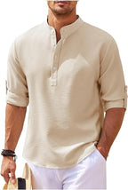 Men’s Lightweight Casual Shirt - Relaxed Fit Beige
