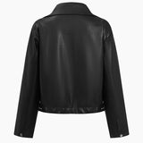 Sleek Zipper Leather Jacket