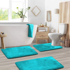 Ergonomic Bathroom Accessory Set | Supportive Comfort Use Teal