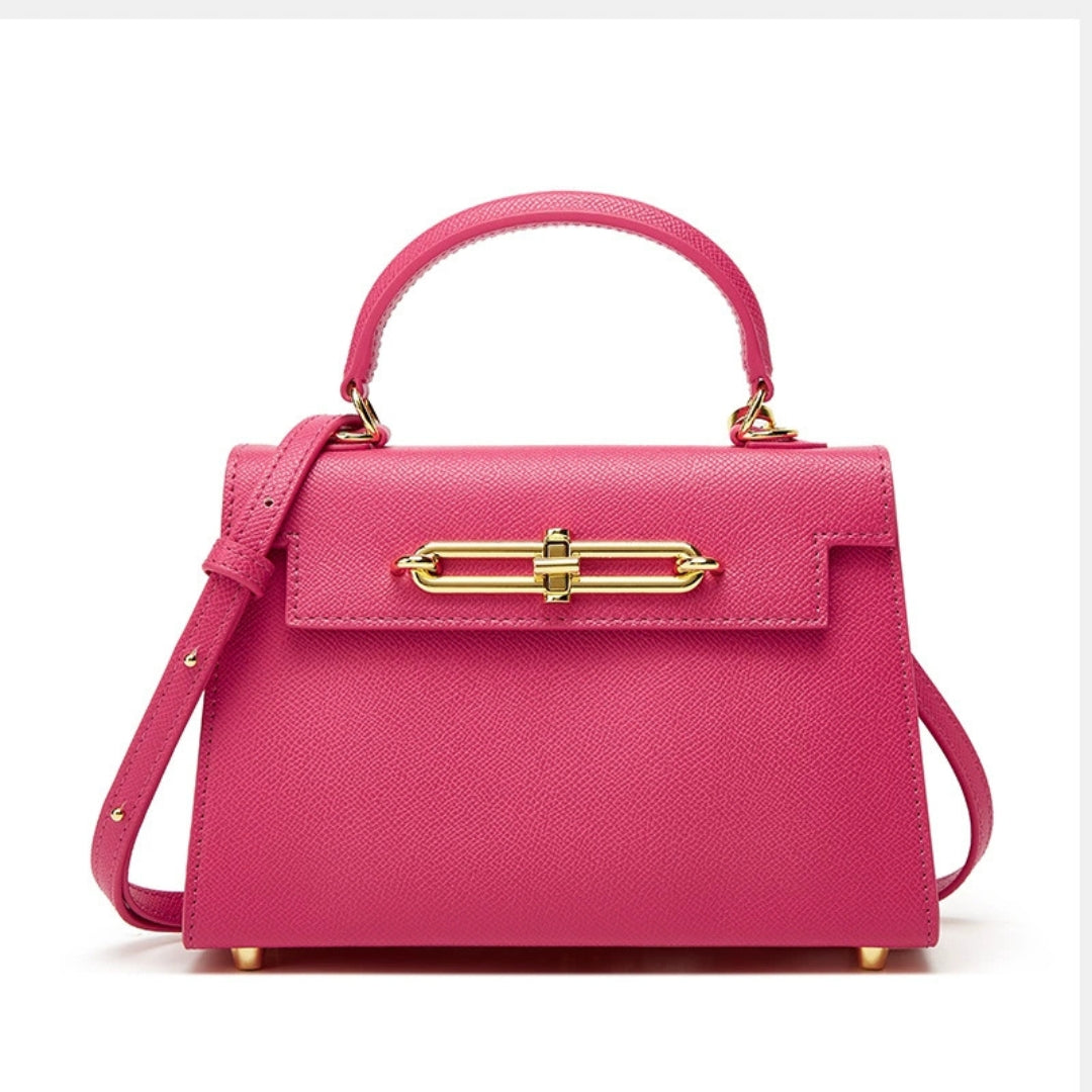 Solis | Women’s Luxe Leather Handbag | Convertible Crossbody Pink