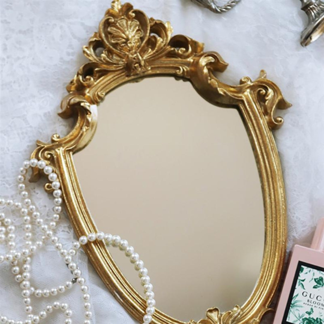 Ornate Vintage Gold Mirror | Romantic Bedroom Decor Piece