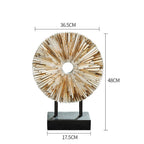 Elegant Round Resin Figurine | Subtle Luxury Home Accent