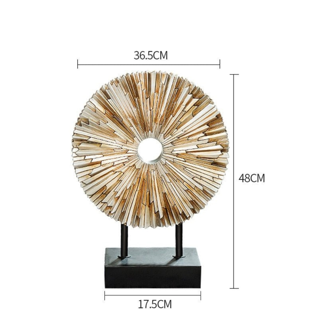 Elegant Round Resin Figurine | Subtle Luxury Home Accent