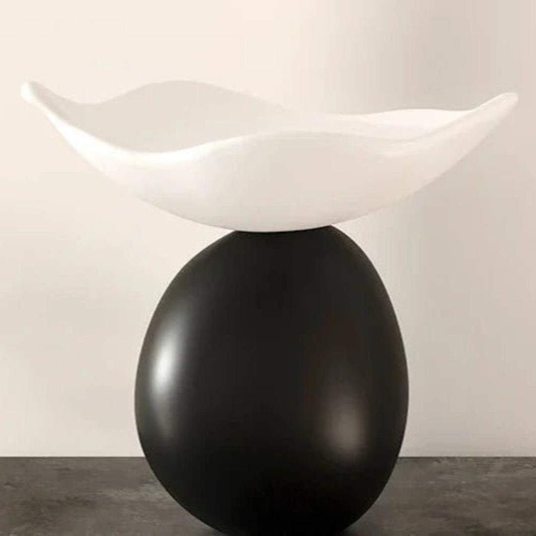 Artistic Asymmetrical Resin Sculptural Bowl for Kitchen