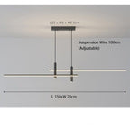 Sleek LED Linear Pendant Light | Adjustable Dimmable Mode