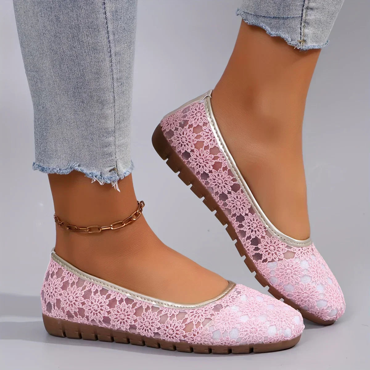 Women’s Floral Pattern Ballerina Flats