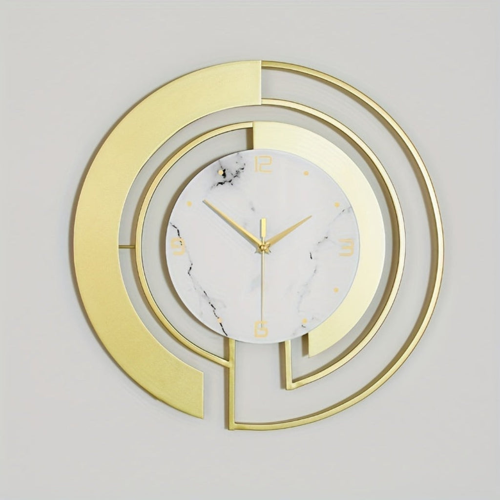 Premium 18 Inch Metal Wall Clock for Interior Styling White 46 cm