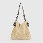 Women’s Bohemian Everyday Shoulder Bag – Relaxed Summer Style Natural Beige