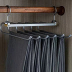 Modern Aluminum Trouser Hanger | Slim Closet Organizer Gray