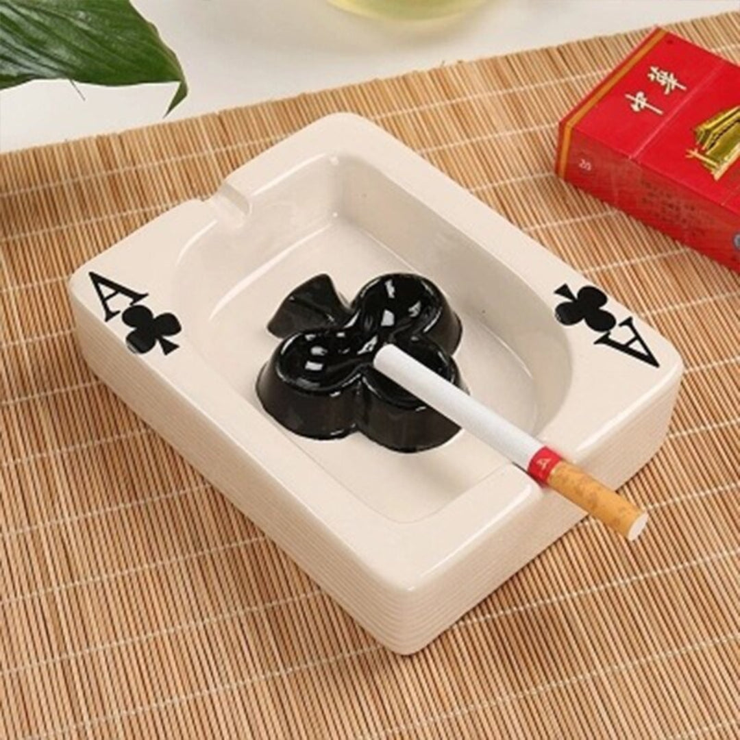 Poker Heart Ceramic Ashtray | Modern Card Design Decor Black Clover