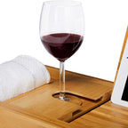 Modern Extendable Bamboo Bath Tray | Adjustable Caddy Tray