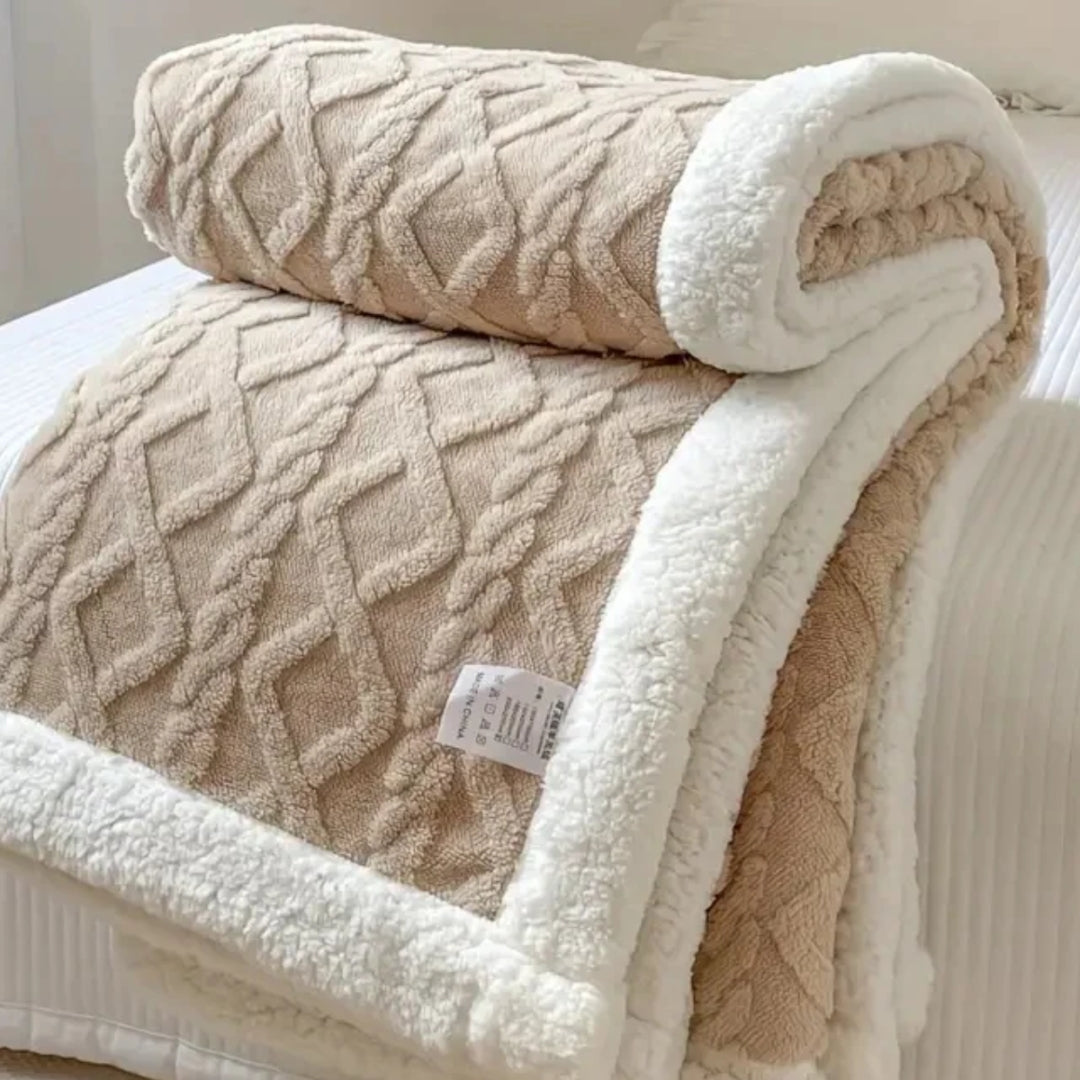 Plush Snuggle Blanket | Cozy Throw Blanket for Home Living Camel