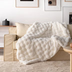 Plush Cozy Throw Blanket for Relaxing Warmth and Comfort Off-White