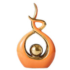 Sculptural Abstract Ceramic Accent | Elevated Home Decor Orange