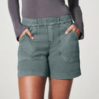 Women’s Pull-On Stretch Denim Shorts for Everyday Comfort Blue
