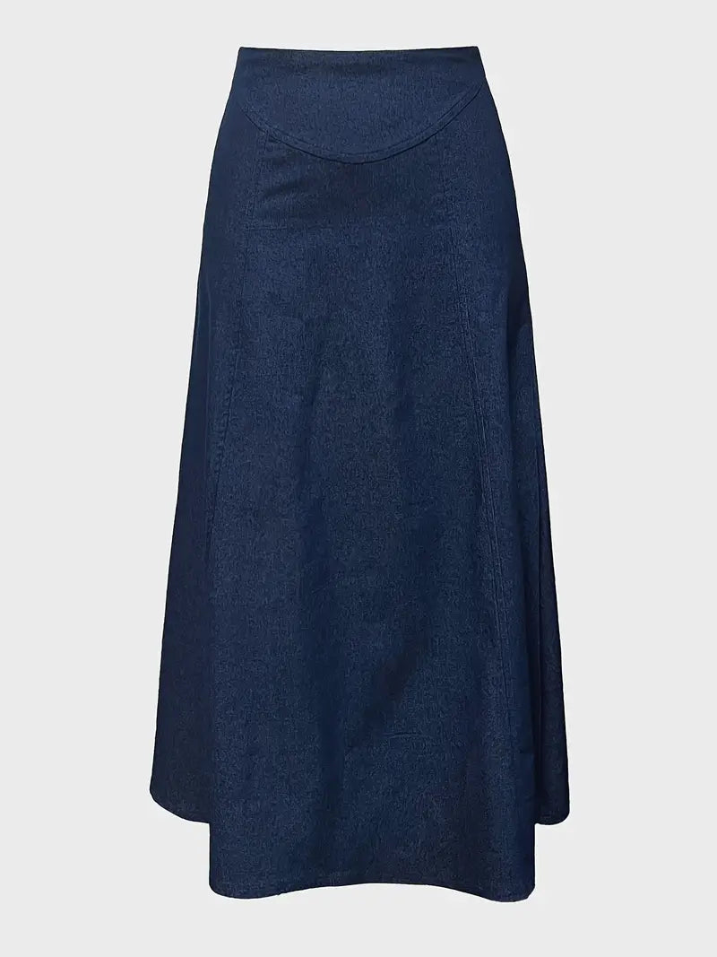 Women’s Long Flared Denim Skirt