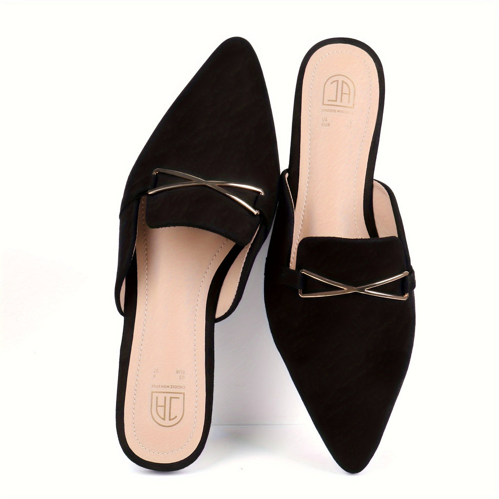 Women’s Fashionable Flat Mules – Casual Everyday Footwear