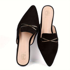 Women’s Fashionable Flat Mules – Casual Everyday Footwear