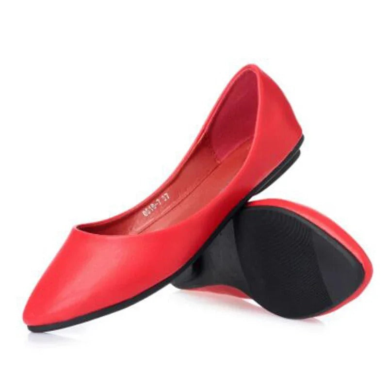 Women’s Elegant Ballerinas with Timeless Design Red